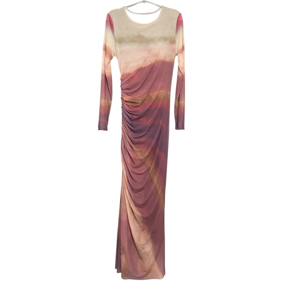 Dresses & Skirts - Shein Ruched Tie Dye Long Sleeve Bodycon Maxi Dress Women’s M